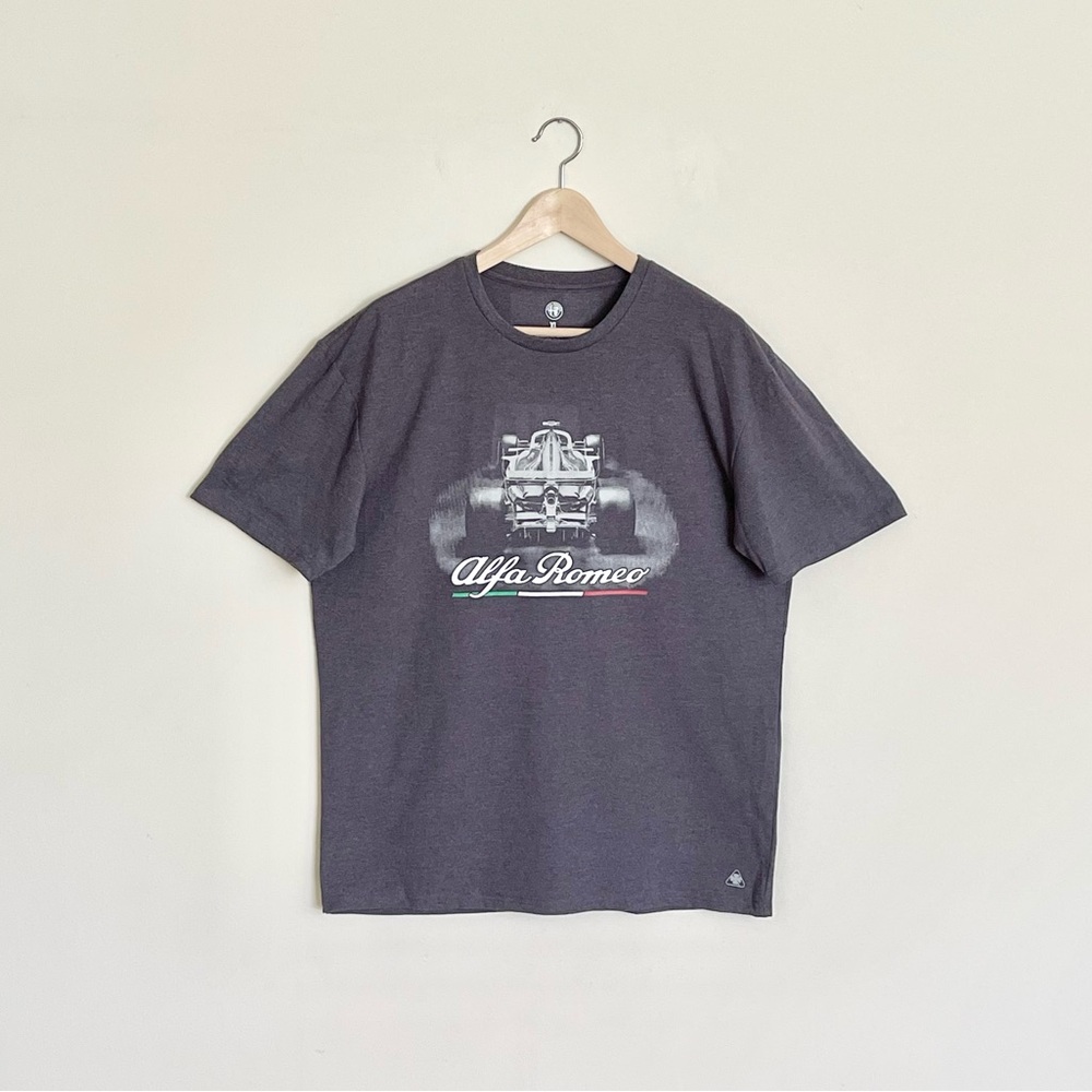 NEW Alfa Romeo Racing Car Graphic Gray T Shirt Adult size XL